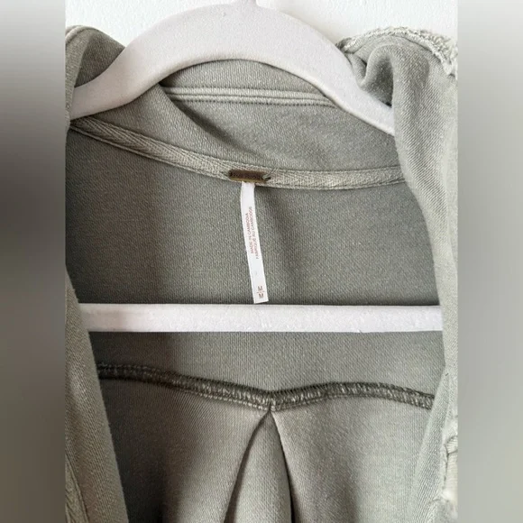 Free People Ruby Shacket Green Medium Oversized - Picture 4 of 5
